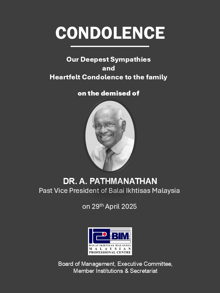 Condolence Dr Pathmanathan